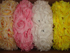 Lanterne di tessuto con fiori di rose e gocce 4 colori
