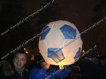 Lanterna Volante Pallone da Calcio Napoli