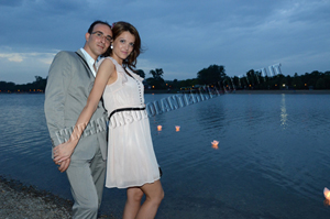 lanterne galleggianti fiore matrimonio nozze sposi