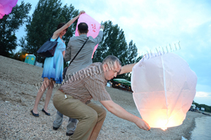lanterne volanti matrimonio nuziale sposi