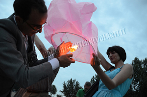 lanterne volanti matrimonio nuziale sposi