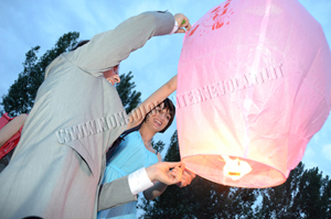 lanterne volanti matrimonio nuziale sposi